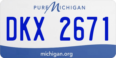 MI license plate DKX2671