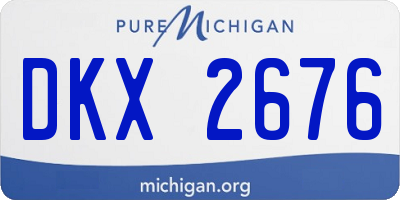 MI license plate DKX2676
