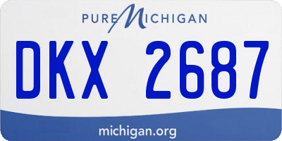 MI license plate DKX2687