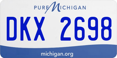 MI license plate DKX2698