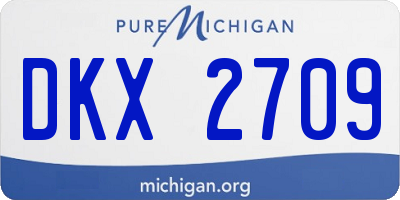 MI license plate DKX2709