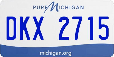 MI license plate DKX2715