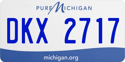 MI license plate DKX2717