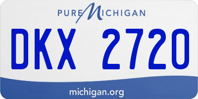 MI license plate DKX2720