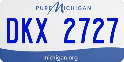 MI license plate DKX2727