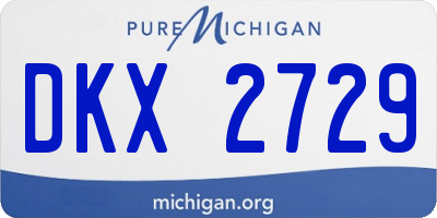 MI license plate DKX2729
