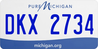 MI license plate DKX2734