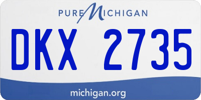 MI license plate DKX2735