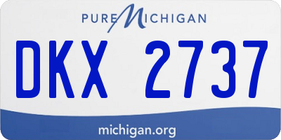 MI license plate DKX2737