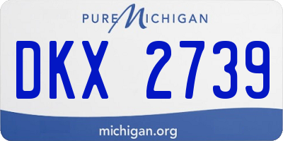MI license plate DKX2739