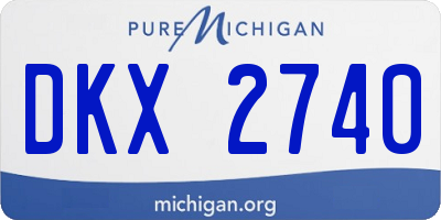 MI license plate DKX2740