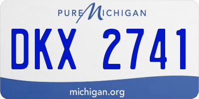 MI license plate DKX2741