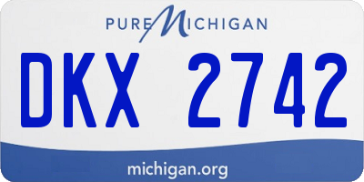 MI license plate DKX2742