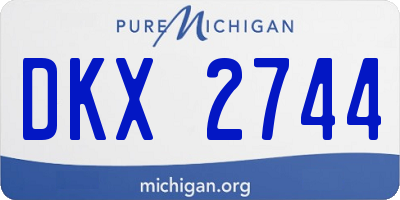 MI license plate DKX2744