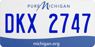 MI license plate DKX2747