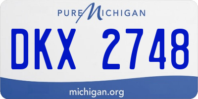 MI license plate DKX2748