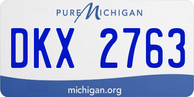 MI license plate DKX2763