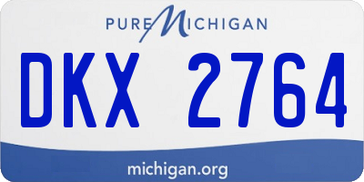MI license plate DKX2764