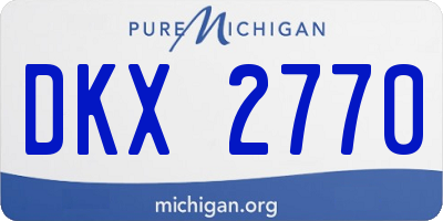 MI license plate DKX2770