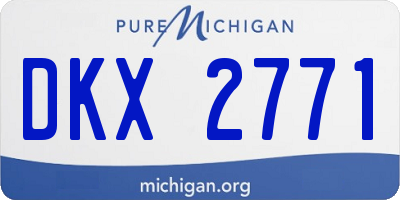 MI license plate DKX2771