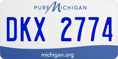 MI license plate DKX2774
