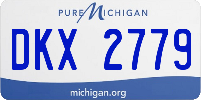 MI license plate DKX2779