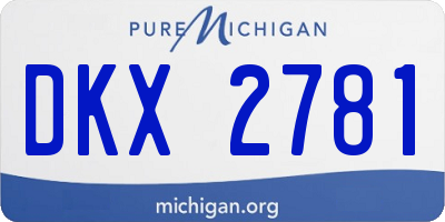 MI license plate DKX2781