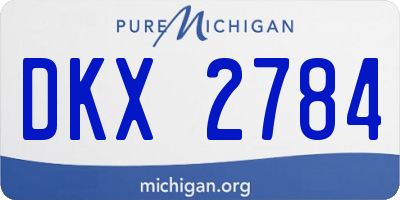 MI license plate DKX2784
