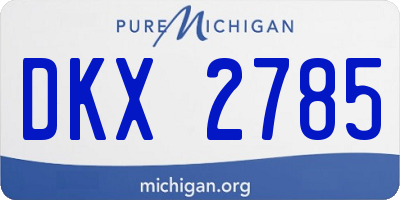 MI license plate DKX2785