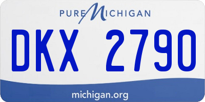 MI license plate DKX2790