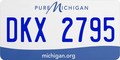 MI license plate DKX2795