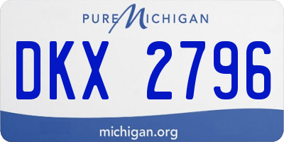 MI license plate DKX2796