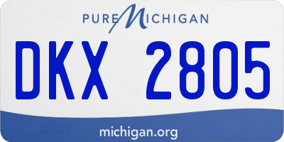 MI license plate DKX2805