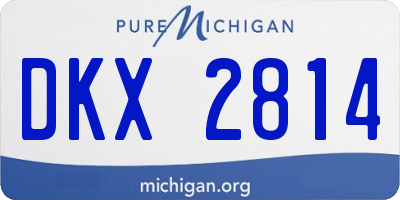 MI license plate DKX2814
