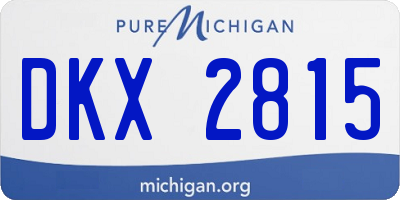 MI license plate DKX2815
