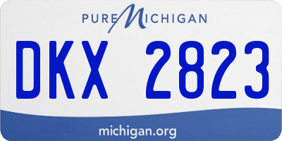 MI license plate DKX2823
