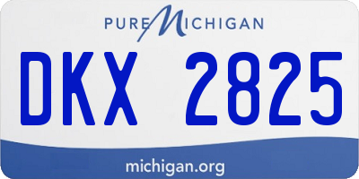MI license plate DKX2825