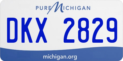 MI license plate DKX2829