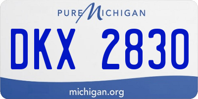MI license plate DKX2830