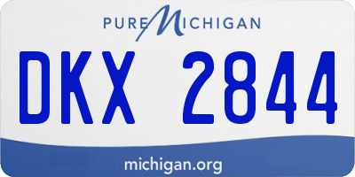 MI license plate DKX2844