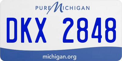 MI license plate DKX2848