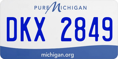 MI license plate DKX2849