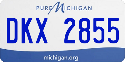 MI license plate DKX2855