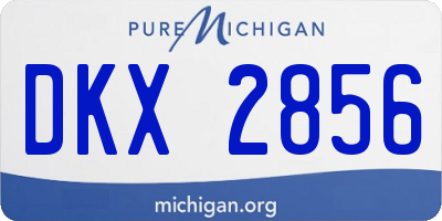 MI license plate DKX2856