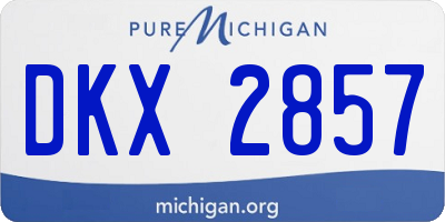 MI license plate DKX2857
