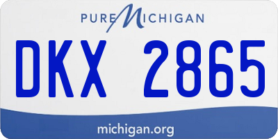 MI license plate DKX2865