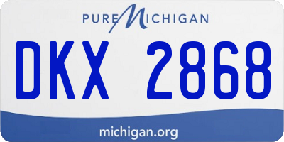 MI license plate DKX2868