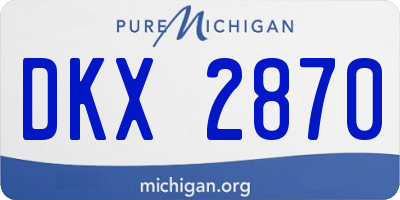 MI license plate DKX2870