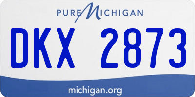MI license plate DKX2873