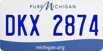 MI license plate DKX2874